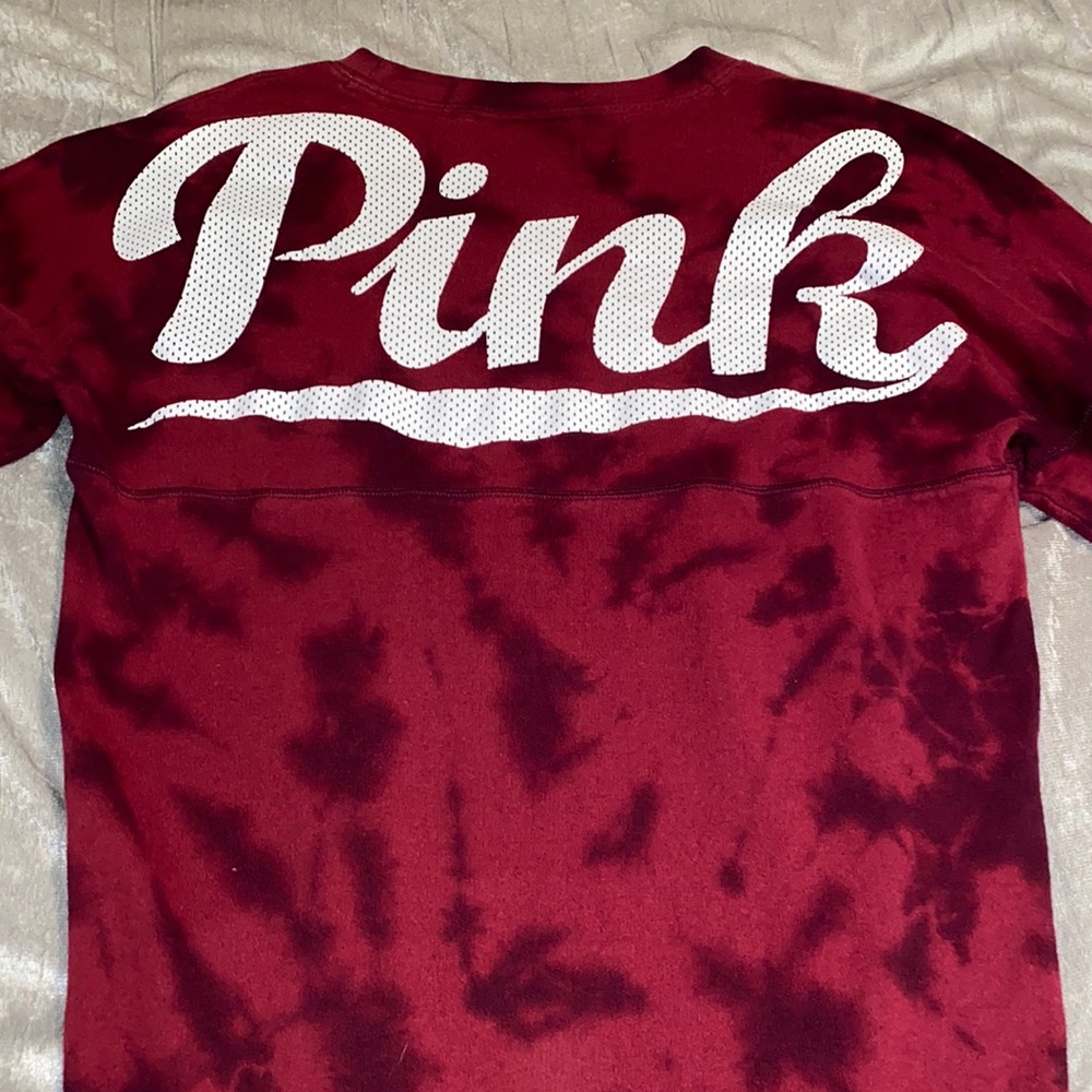 maroon tie dye PINK sweatshirt